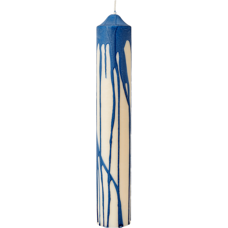 Dryp Stumpenkerze 30 cm, Deep Blue