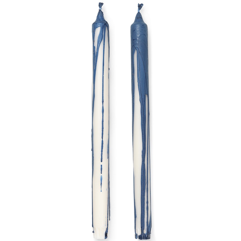 Dryp Kerzen 30 cm 2-er Set, Deep Blue
