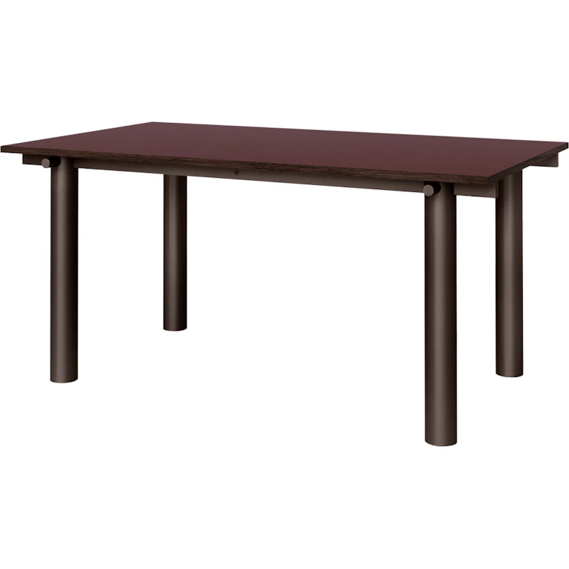 Atura Esstisch 90x160 cm, Dark Chocolate / Burgunderrot