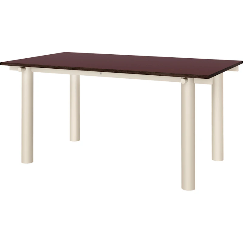 Atura Esstisch 90x160 cm, Hell Cashmere / Burgunderrot