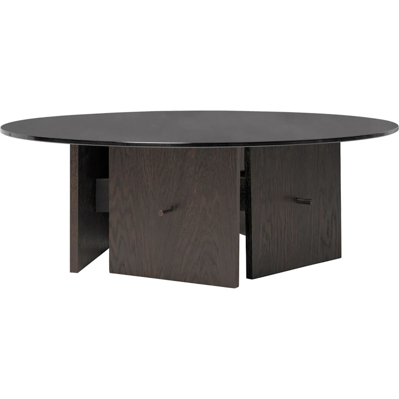 Aukko Kaffeetisch, Getönt Glas / Dunkel gebeizt Eiche