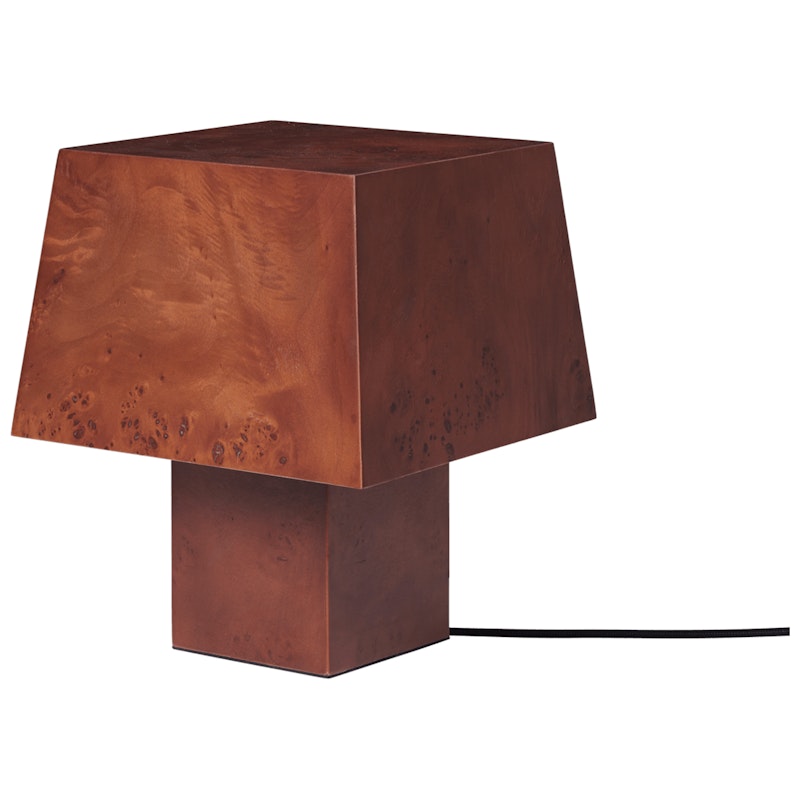 Burl Tischlampe, Dunkel Gebeizt