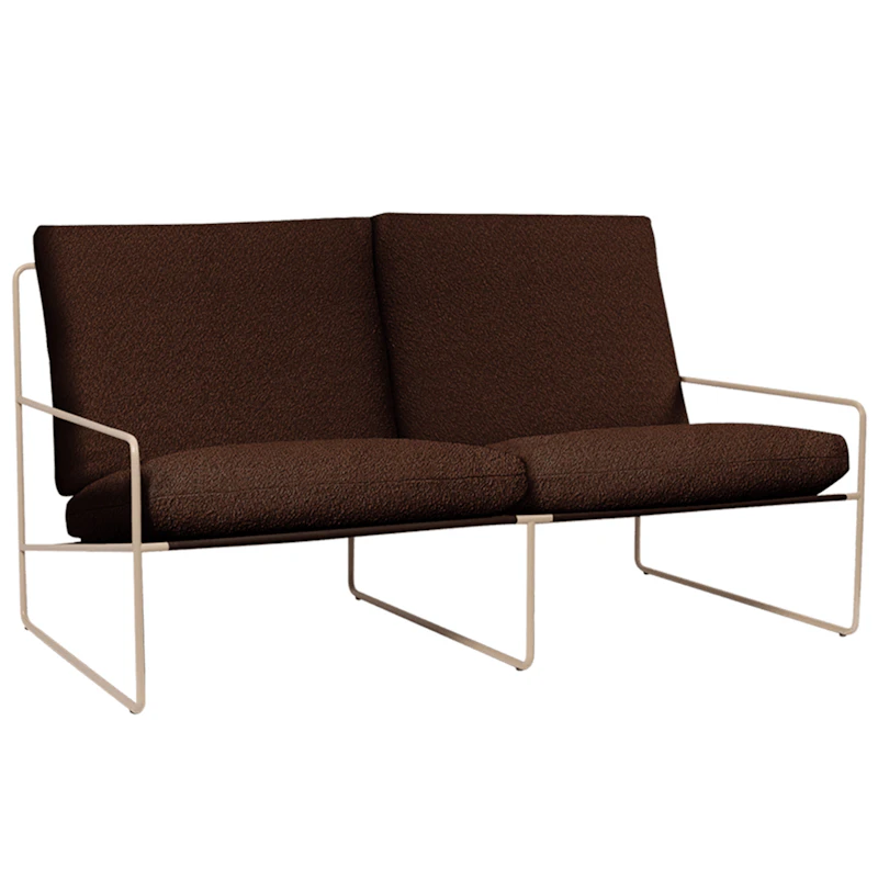 Desert 2-Sitzer-Sofa, Kastanienbraun / Cashmere