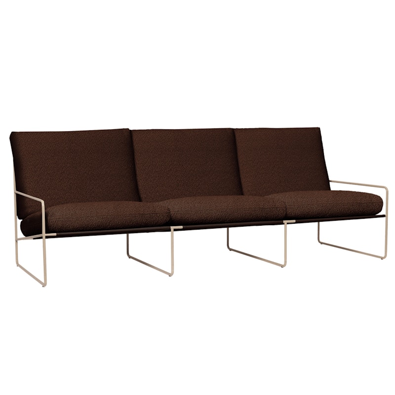 Desert 3-Sitzer-Sofa, Kastanienbraun / Cashmere