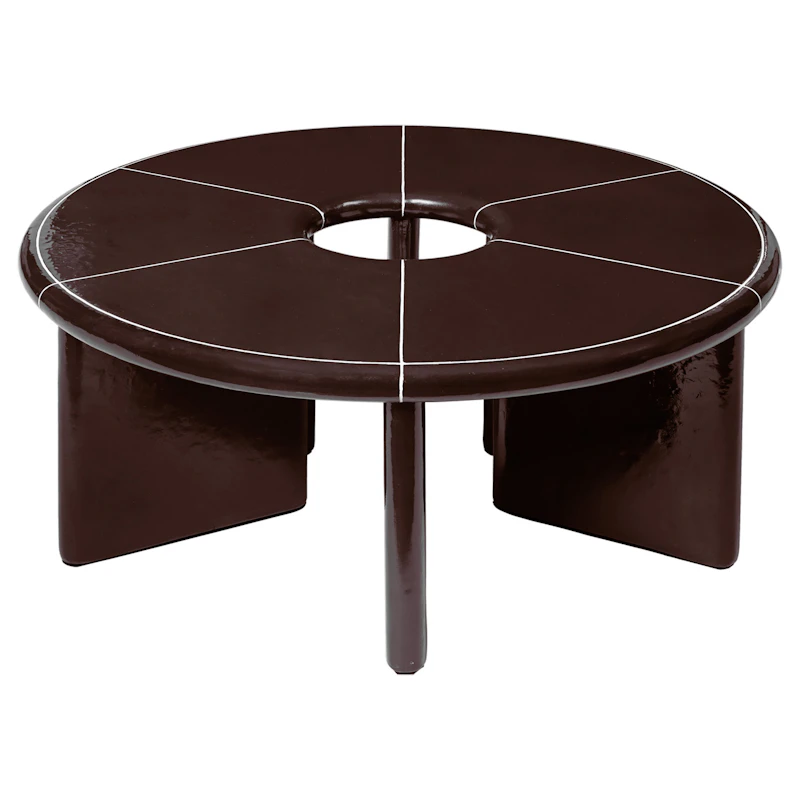 Deya Kaffeetisch Ø80, Kastanienbraun