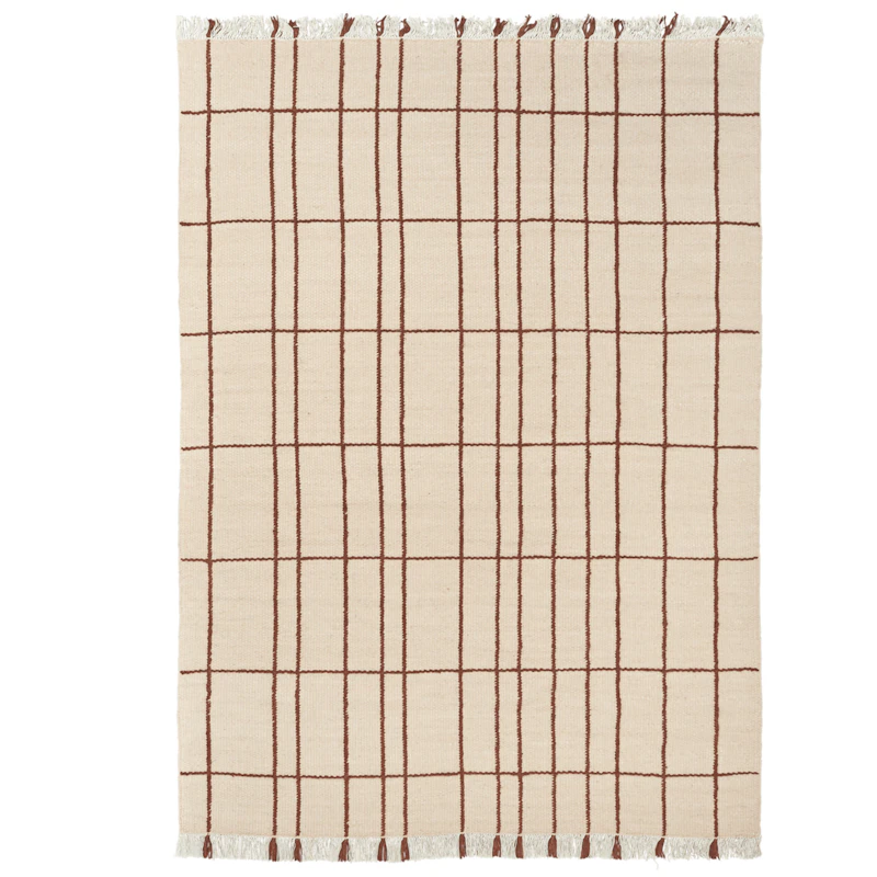 Sen Teppich 140x200 cm, Kastanienbraun