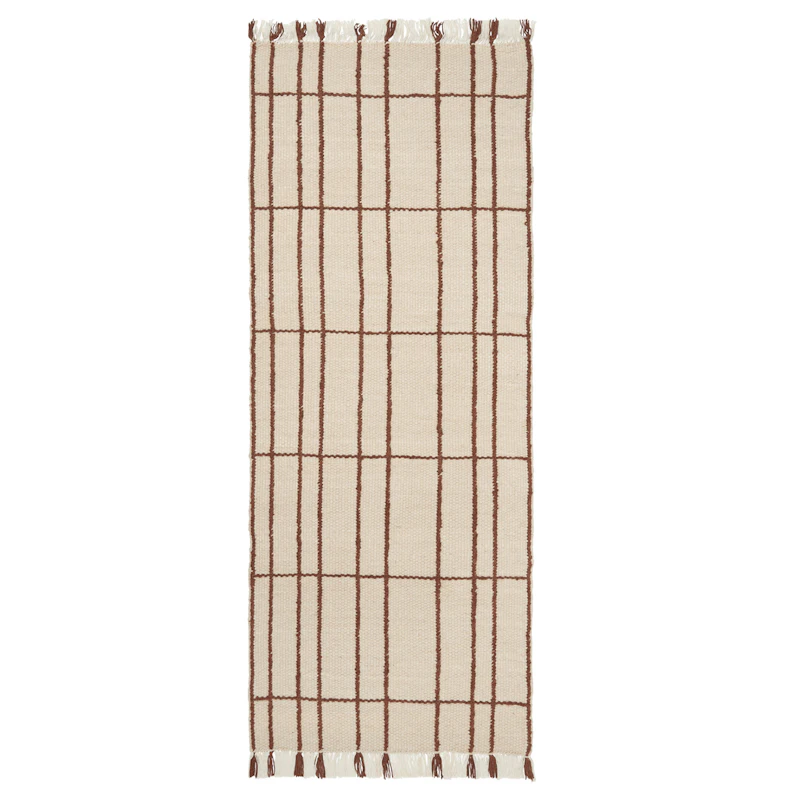 Sen Teppich 80x200 cm, Kastanienbraun