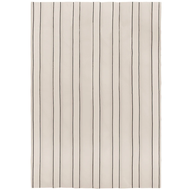 Twill Tagesdecke 230x260, Altweiß/Schwarz