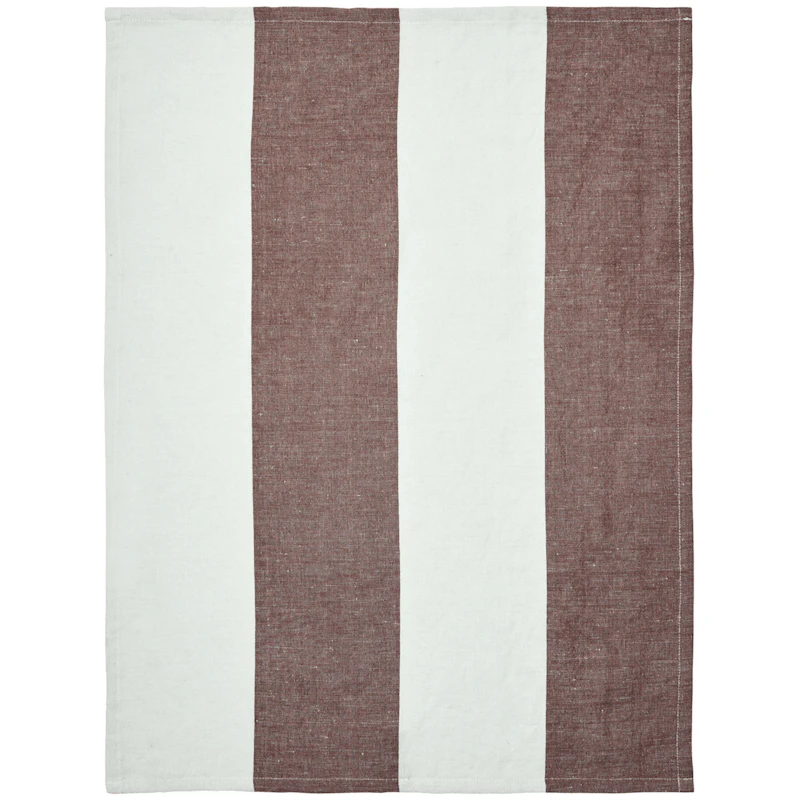 Hale Geschirrtuch 50x70 cm, Mattierte Limette/Kastanienbraun