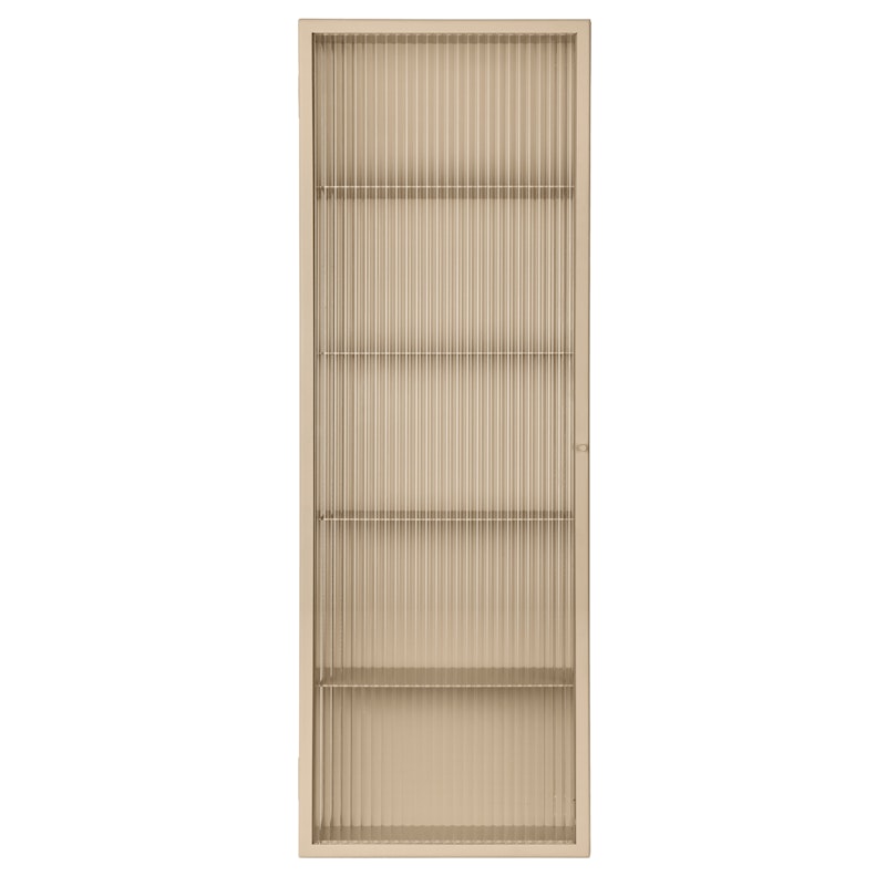 Haze Wandschrank Wellig Glas 35x100 cm, Cashmere