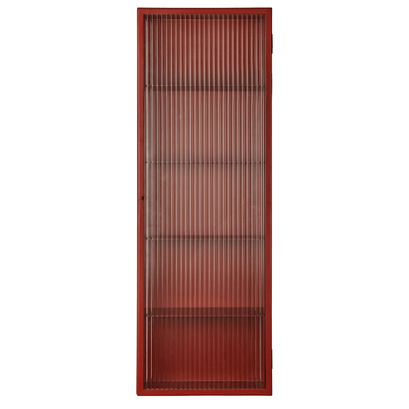 Haze Wandschrank Wellig Glas 35x100 cm, Oxide Red