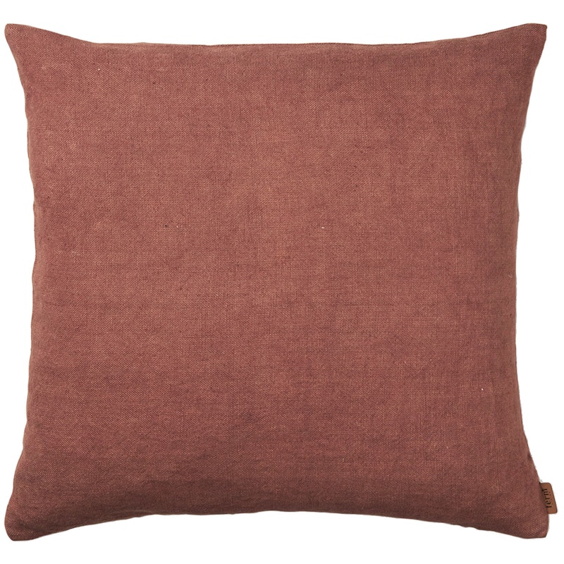 Heavy Linen Kissenbezug 50x50 cm, Berry Red