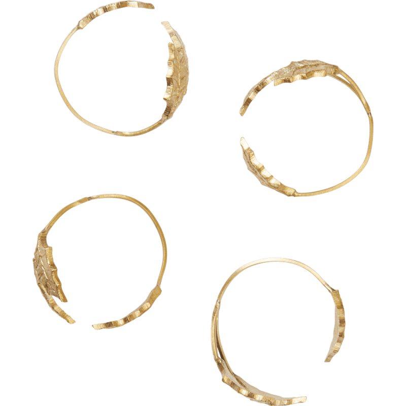 Holly Leaf Serviettenring 4-er Set, Messing