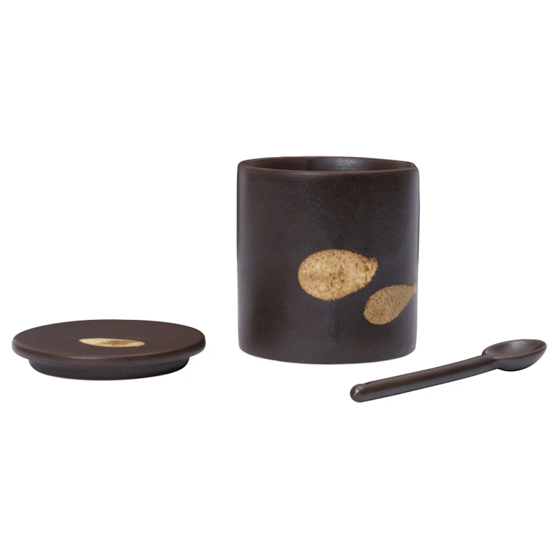 Koyo Dose Mit Löffel, Dunkelbraun