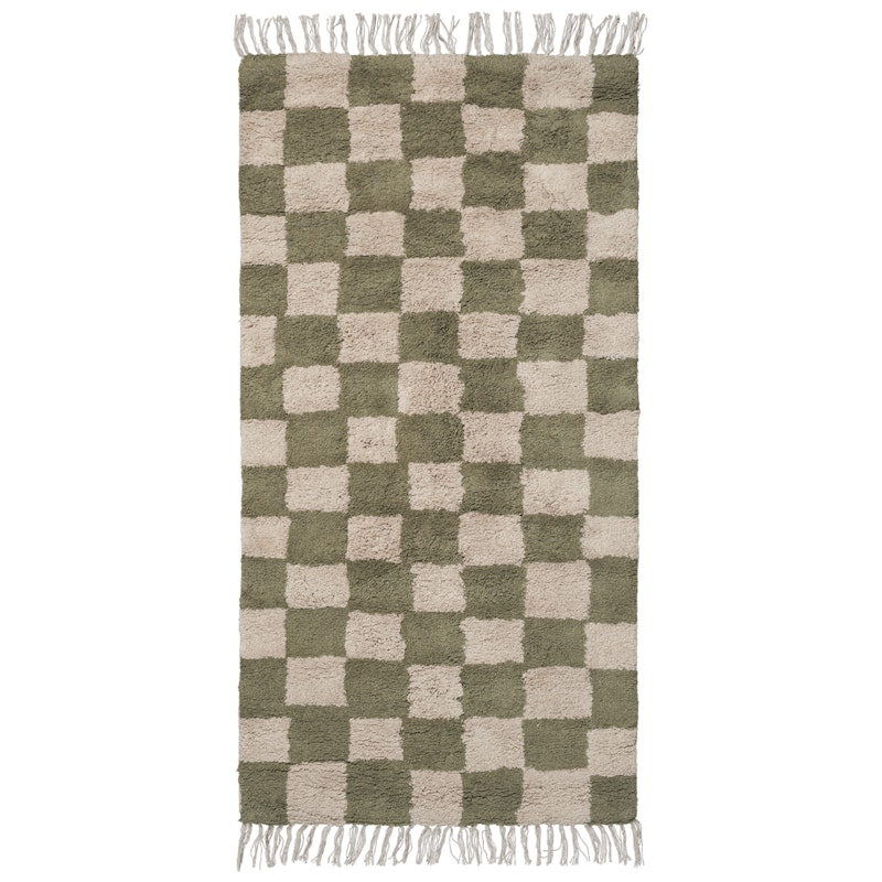 Mara Waschbarer Teppich 80x150 cm, Elm Green