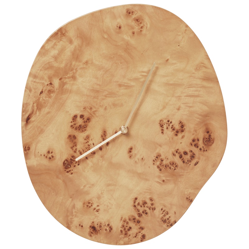 Melt Wanduhr, Natürlich Maserknollenholz