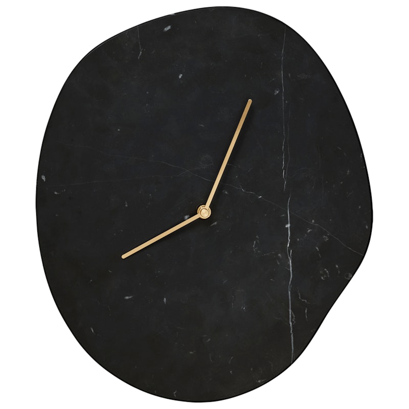 Melt Wanduhr, In Schwarzem Marmor