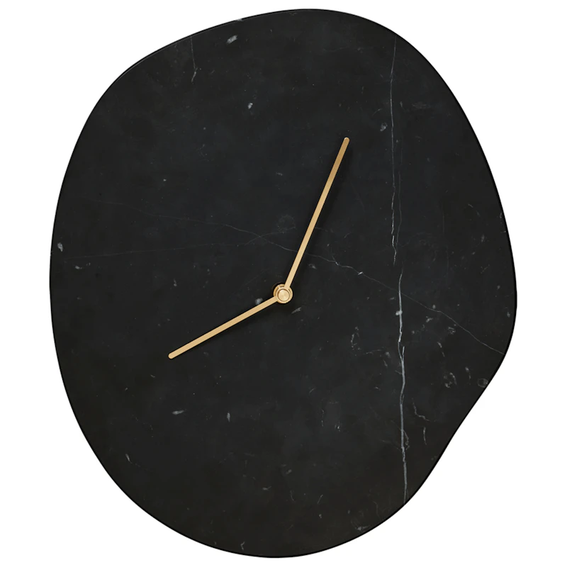 Melt Wanduhr, In Schwarzem Marmor