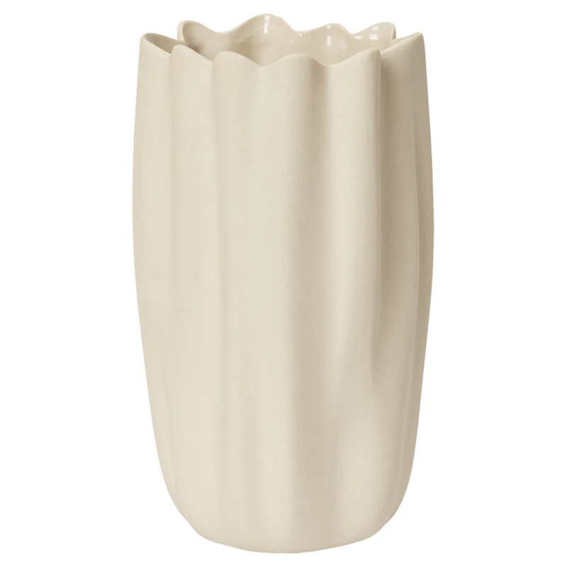 Nium Vase 23 cm, Altweiß