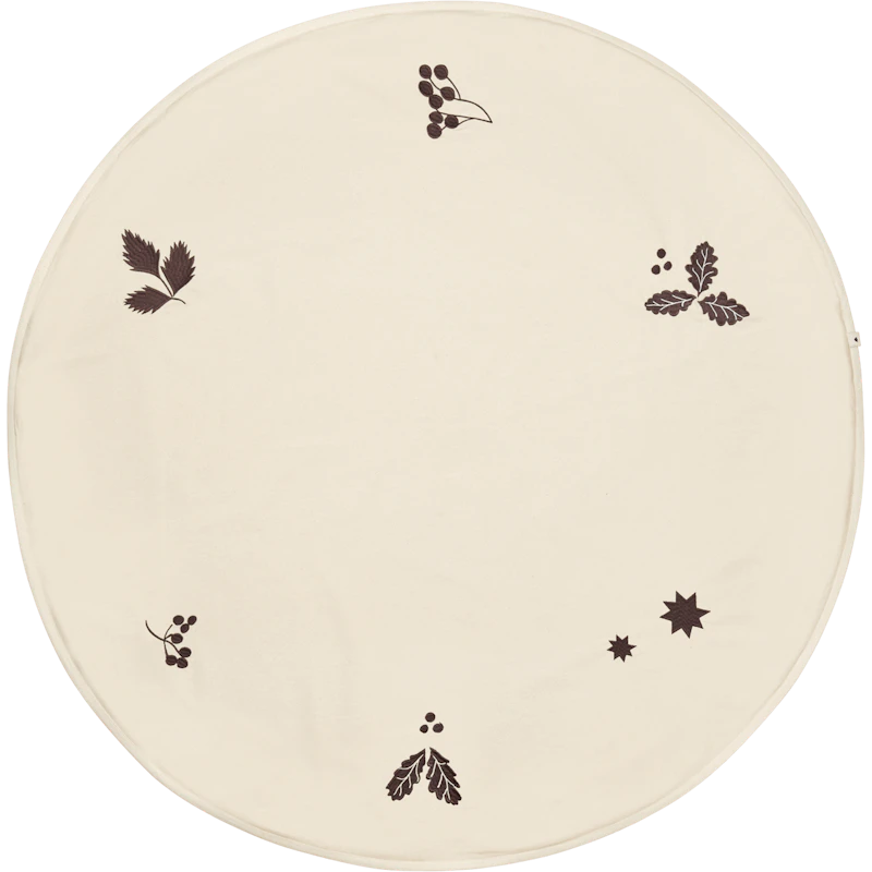 Oak Weihnachtsbaumteppich Rund, Natürlich