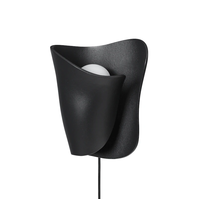 Oyster Wandleuchte, Schwarz