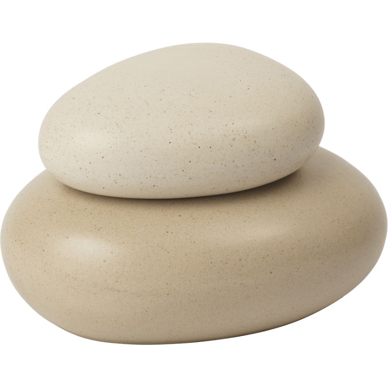 Pebble Kasten Cremefarben / Sand, 9,5 cm