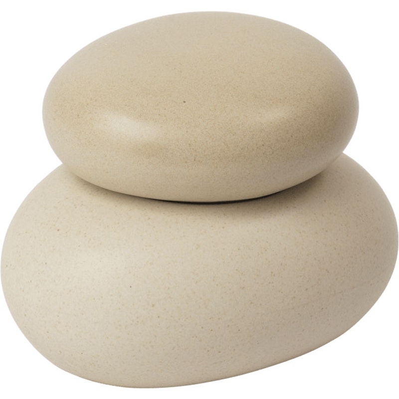 Pebble Kasten Cremefarben / Sand, 8 cm