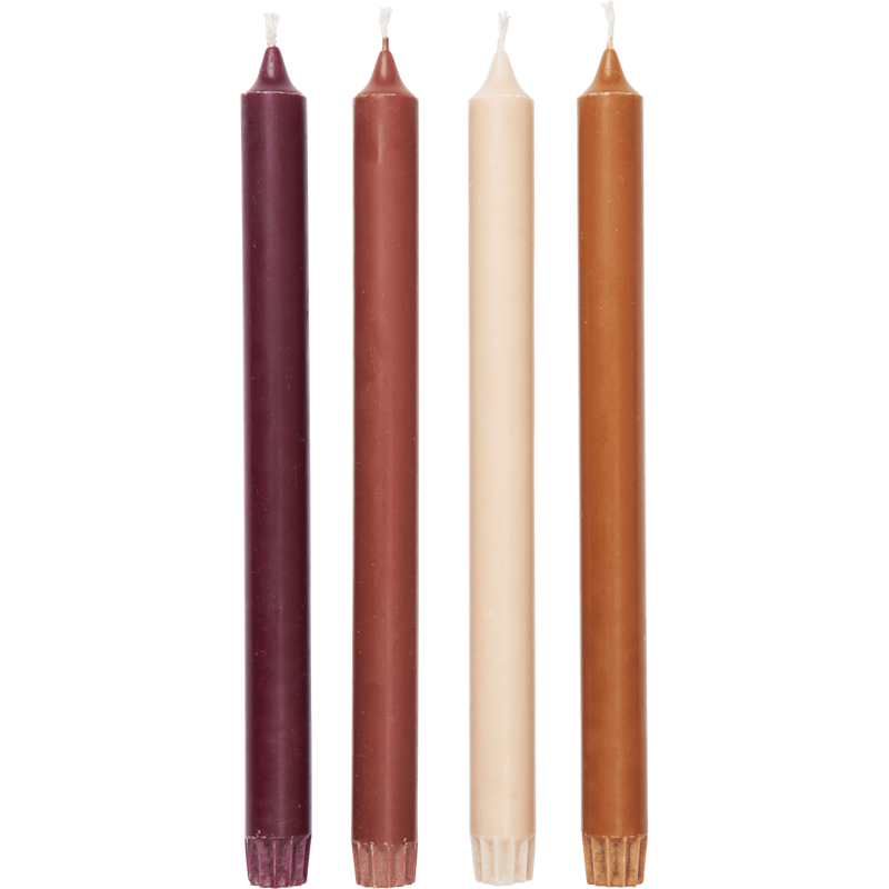 Pure Kerzen 30 cm 4-er Set, Roseate Blend