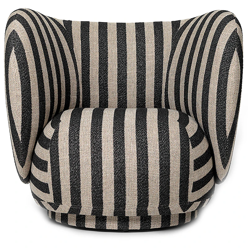 Rico Loungesessel Louisiana, Sandfarben / Schwarz