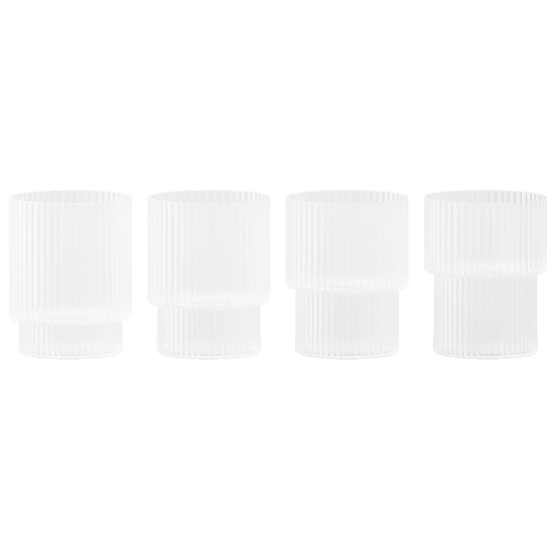 Ripple Glas 4-er Set 6 cl, Frosted
