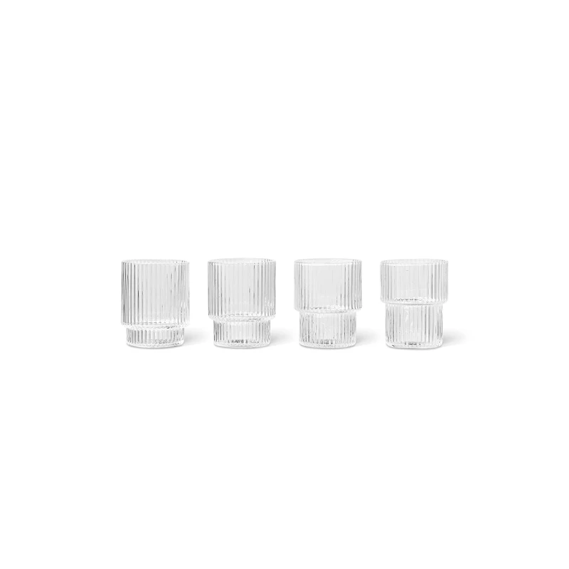 Ripple Glas Small 6 cl 4-er Set, Transparent
