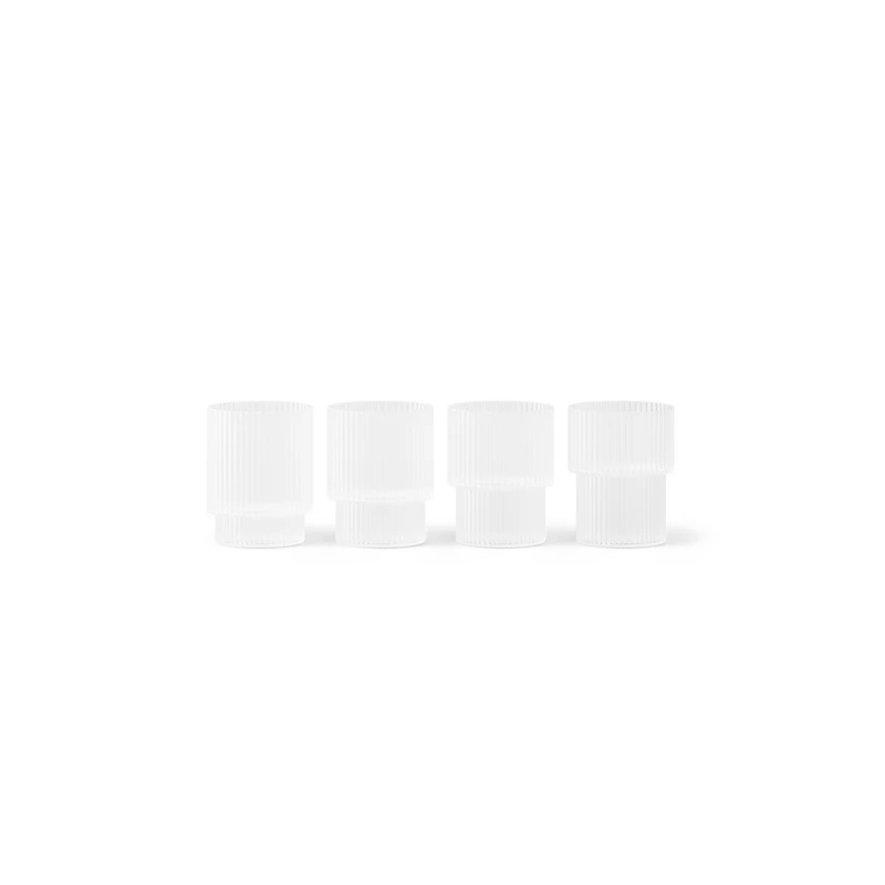 Ripple Glas Small 6 cl 4-er Set, Mattiert
