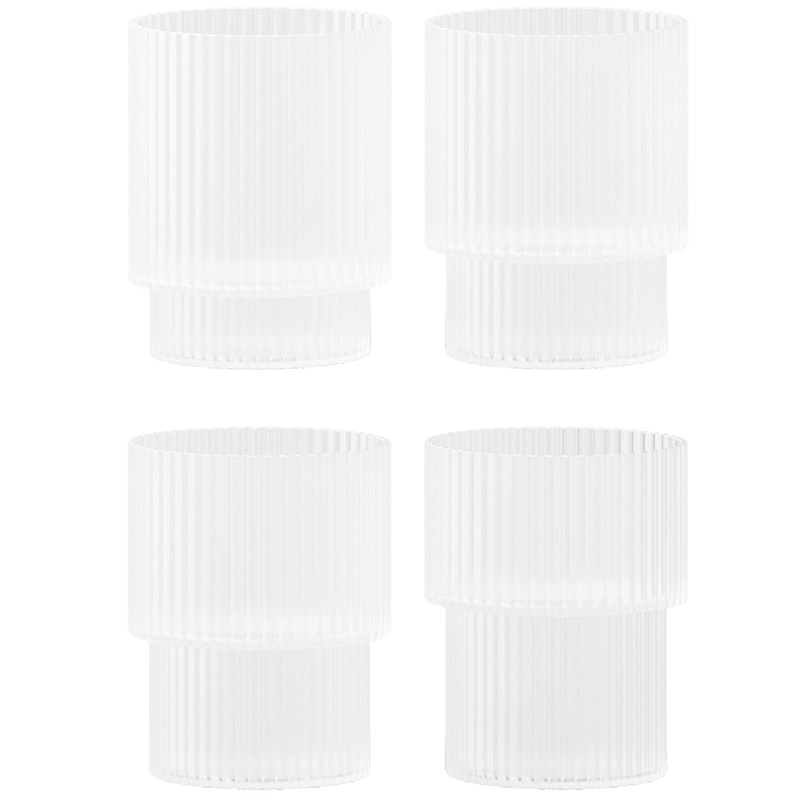 Ripple Glas 4-er Set 20 cl, Frosted