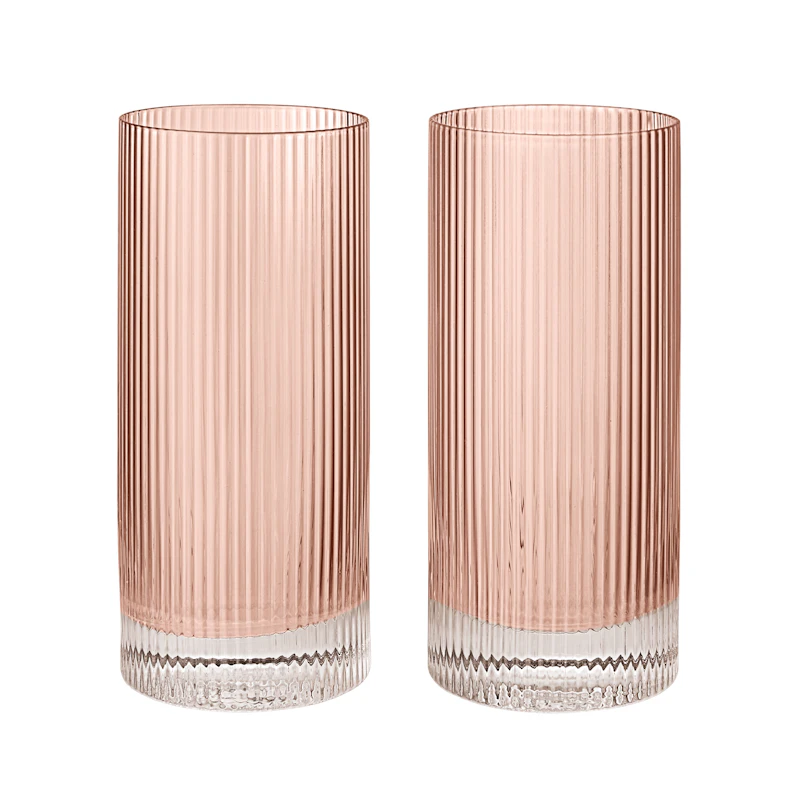 Ripple Highballglas 2-er Set, Blush