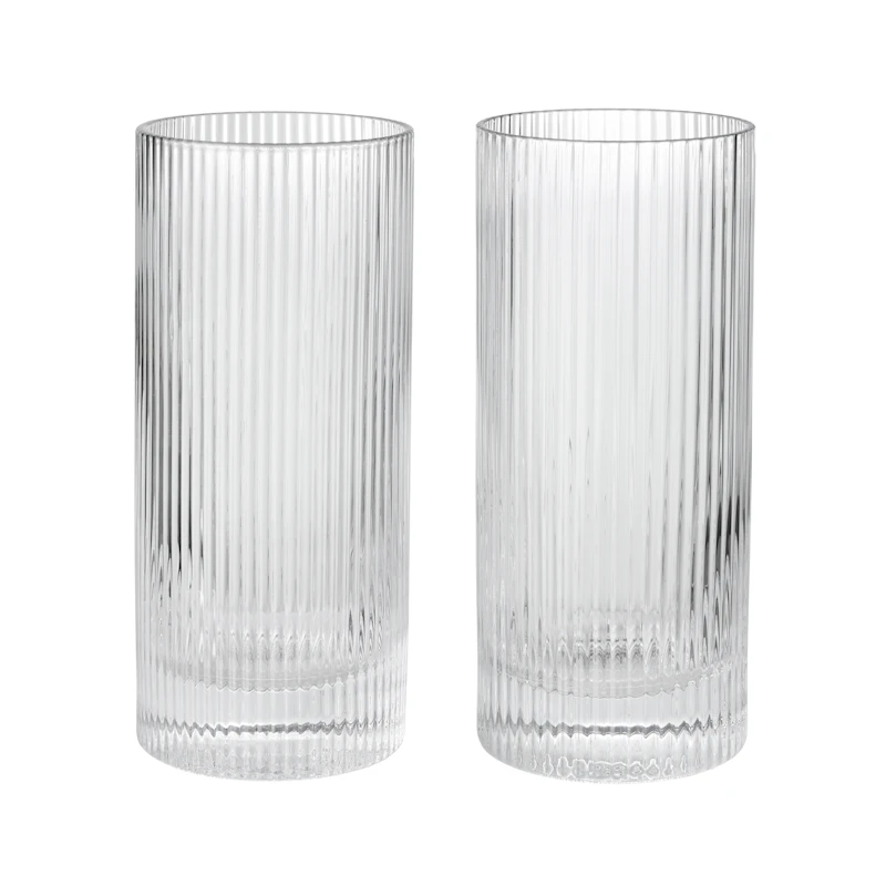 Ripple Highballglas 2-er Set, Transparent