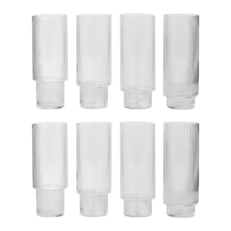 Ripple Longdrink-Glas 30 cl 8-er Set