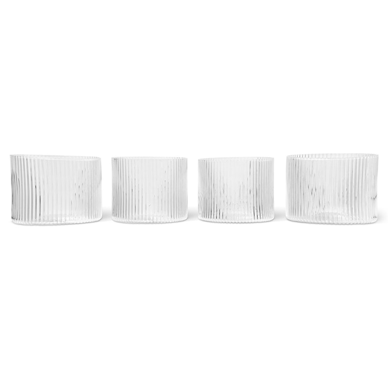 Ripple Low Trinkgläser 4-er Set, Transparent