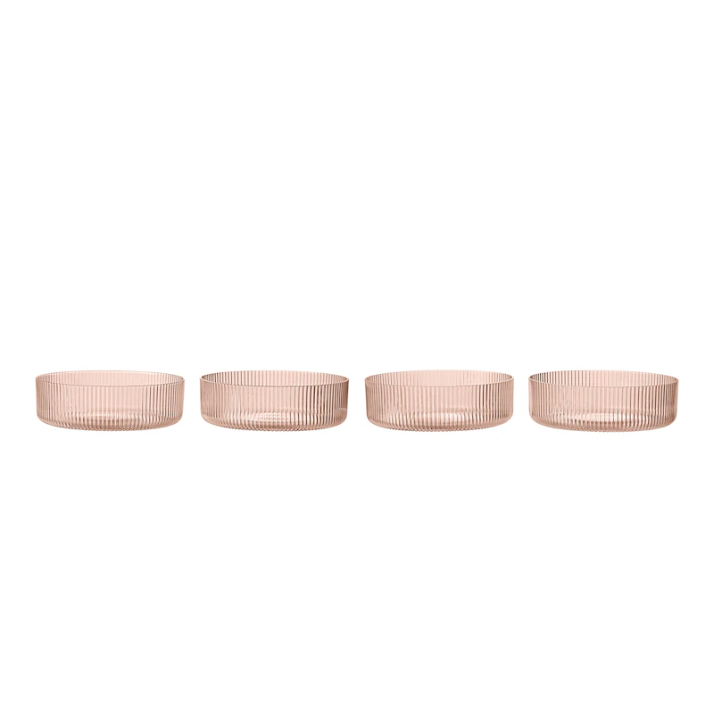 Ripple Servierschale 4-er Set, Blush