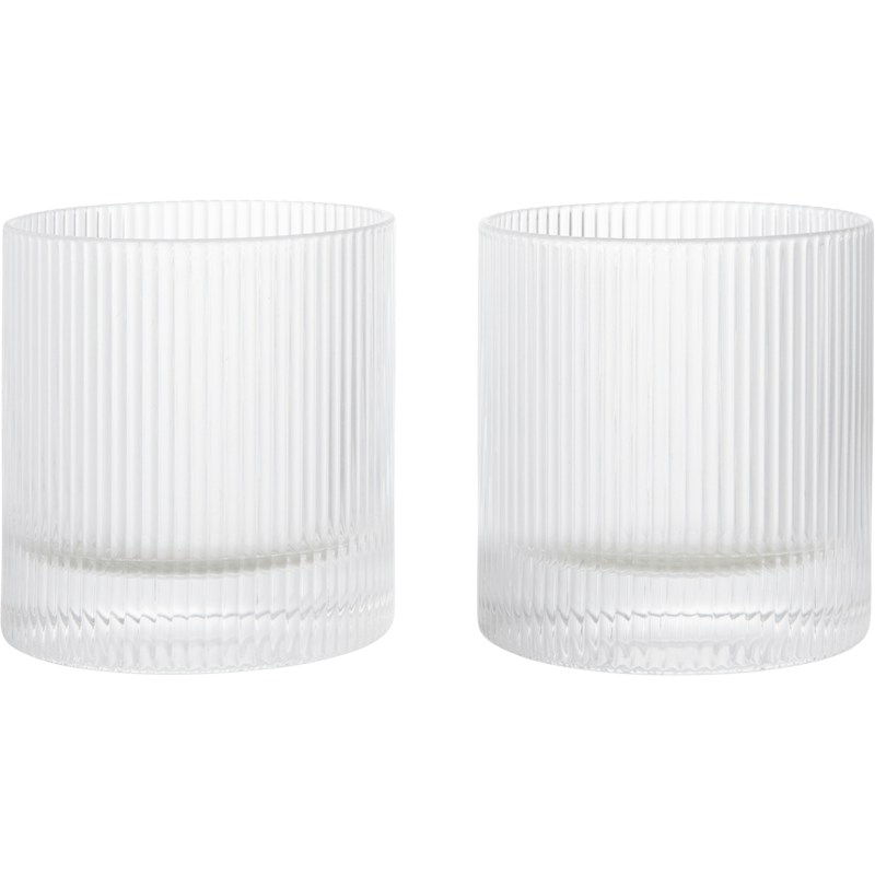 Ripple Becher 2-er Set, Transparent