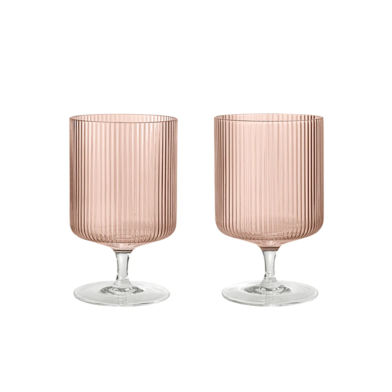 Ripple Weinglas 2-er Set, Blush