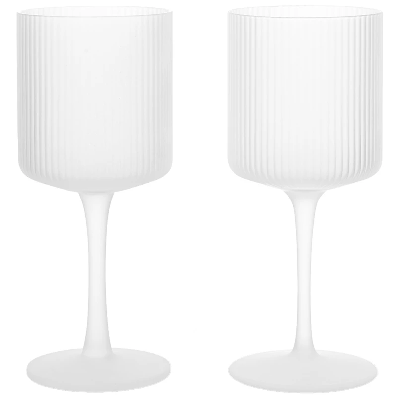 Ripple Weißweinglas 2-er Set, Frosted