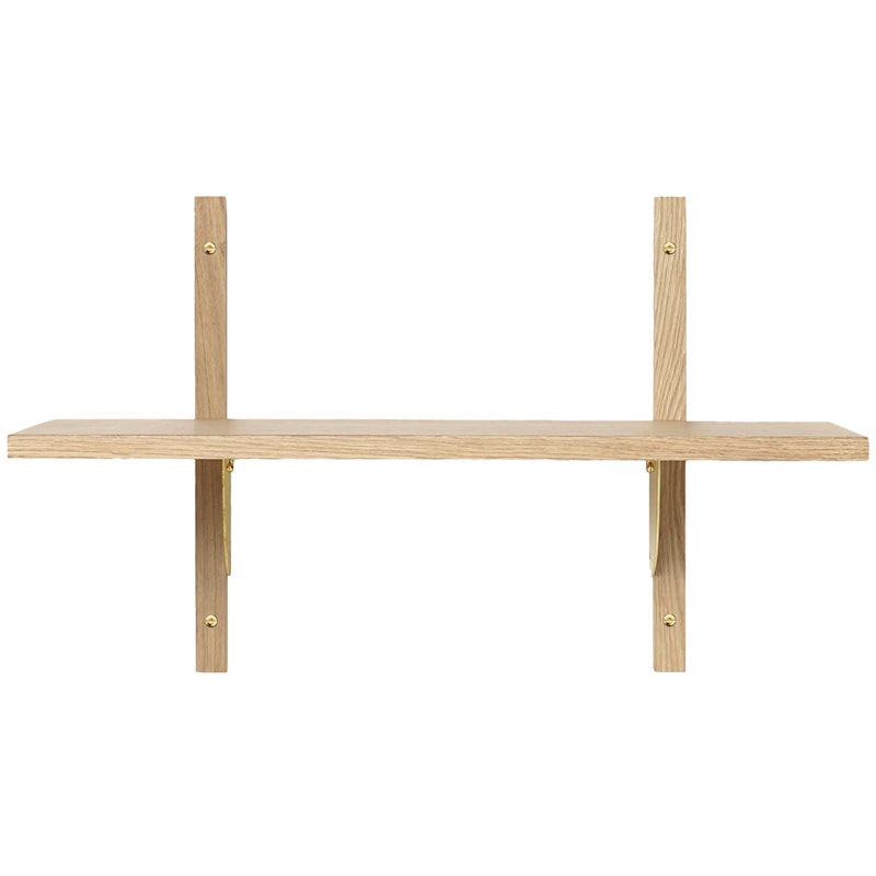 Sector Single Narrow Regal 34x54 cm, Eiche/Messing