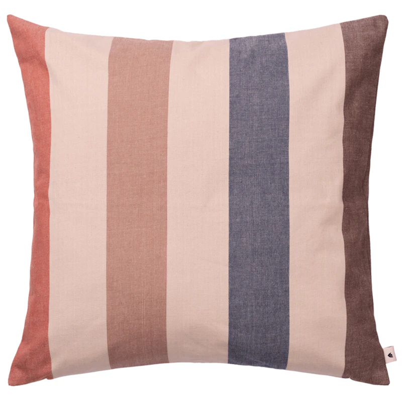 Strand Outdoor Kissenbezug 50x50 cm, Mocha / Indigoblau / Cashmere