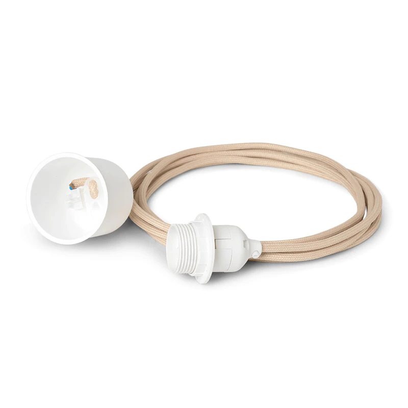 Textilkabel Hängelampe Sand 4 m