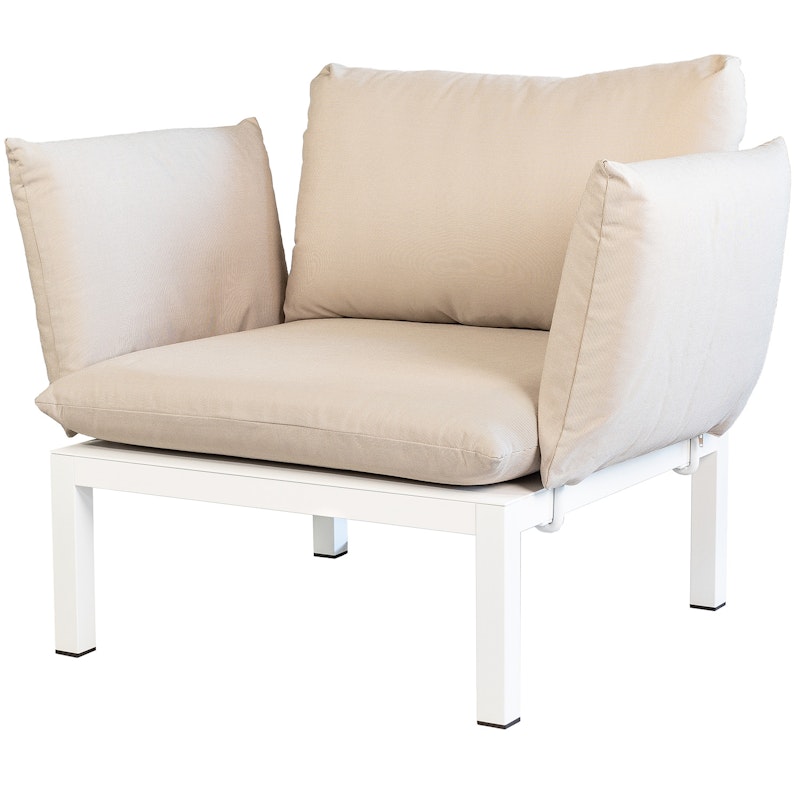 Domino Sessel, Beige/Weiß