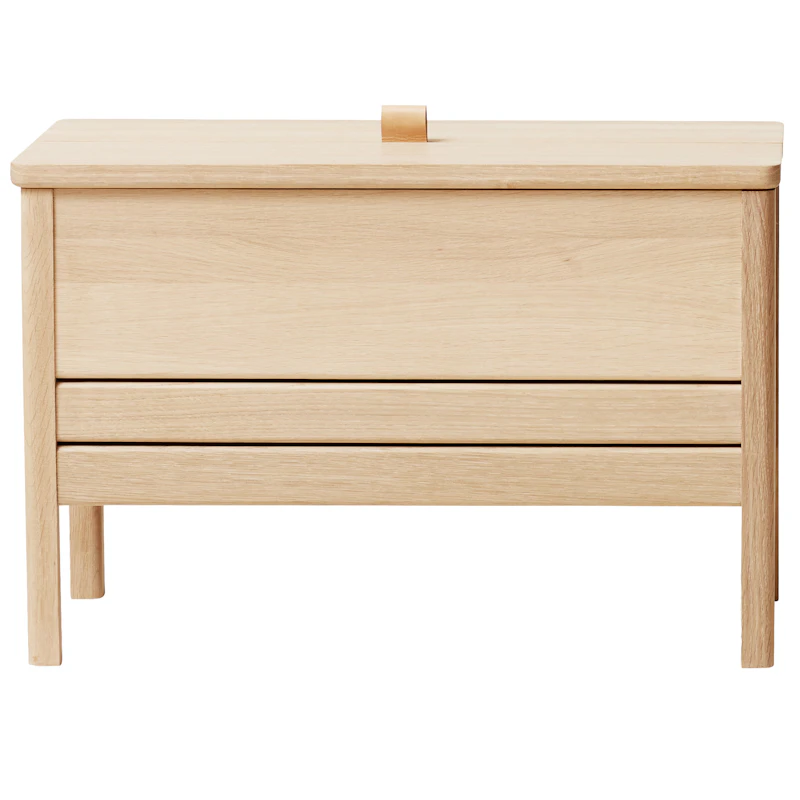 A Line Aufbewahrungsbank 68 cm, Geölte Eiche Weiß