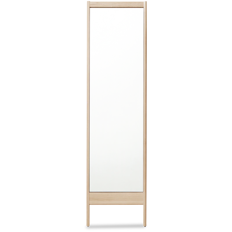 A Line Spiegel 52x195 cm, Geölte Eiche Weiß