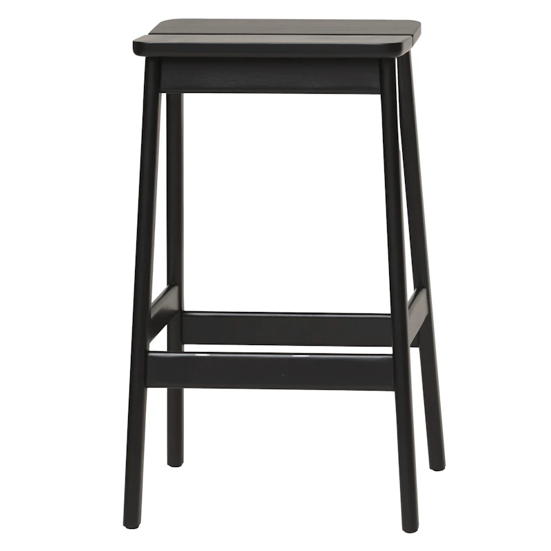 Angle Barhocker 65 cm, Schwarz gefärbt Buche