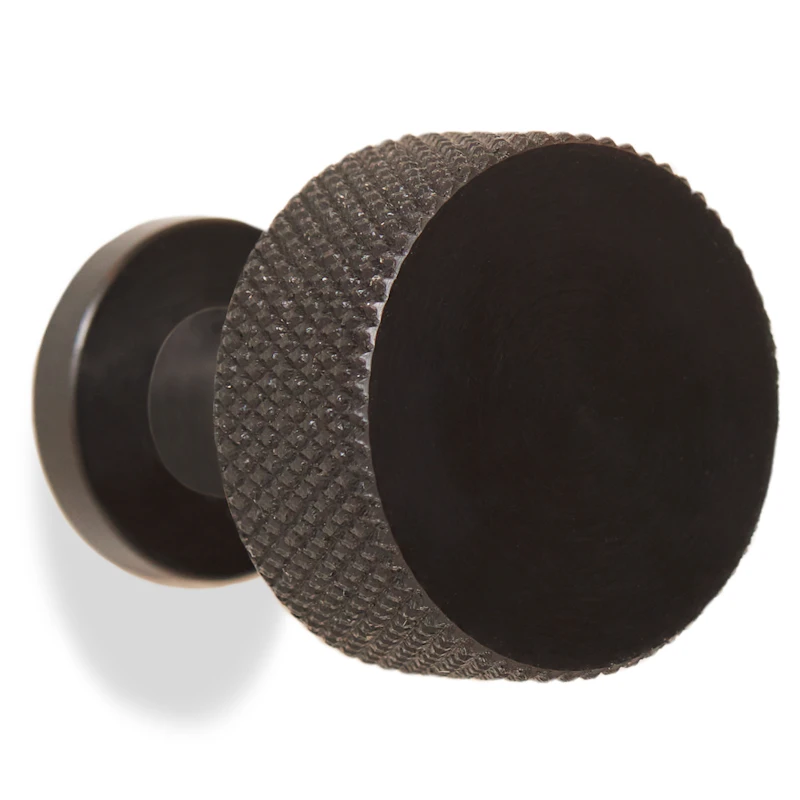 Angle Haken / Knopf Ø3 cm, Schwarz