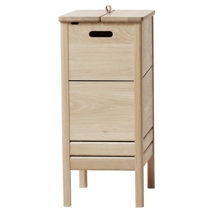 A Line Wäschekorb, Geölte Eiche Weiß